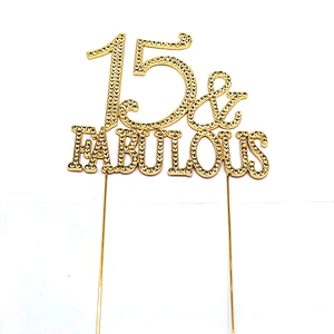 top ranking supplier rhinestone cake topper for them party cake accessories