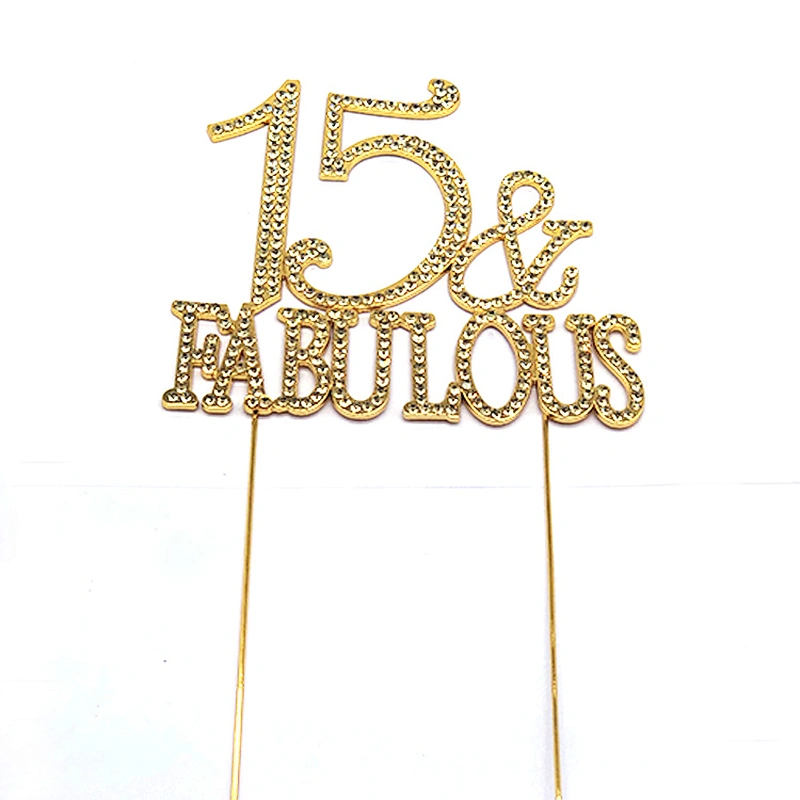 top ranking supplier rhinestone cake topper for them party cake accessories
