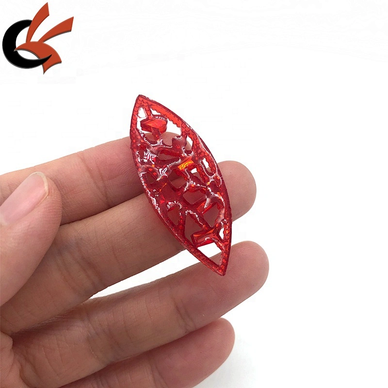 AB shinning colors eye shape hollow sew on resin rhinestone