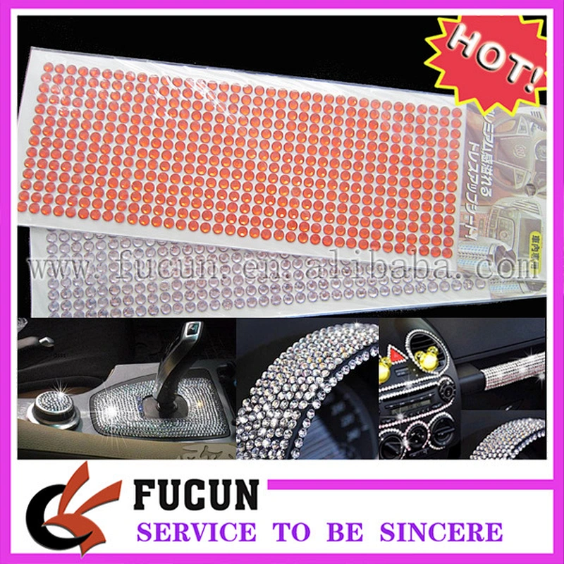 high quality clear self adhesive car acrylic rhinestone gem sticker