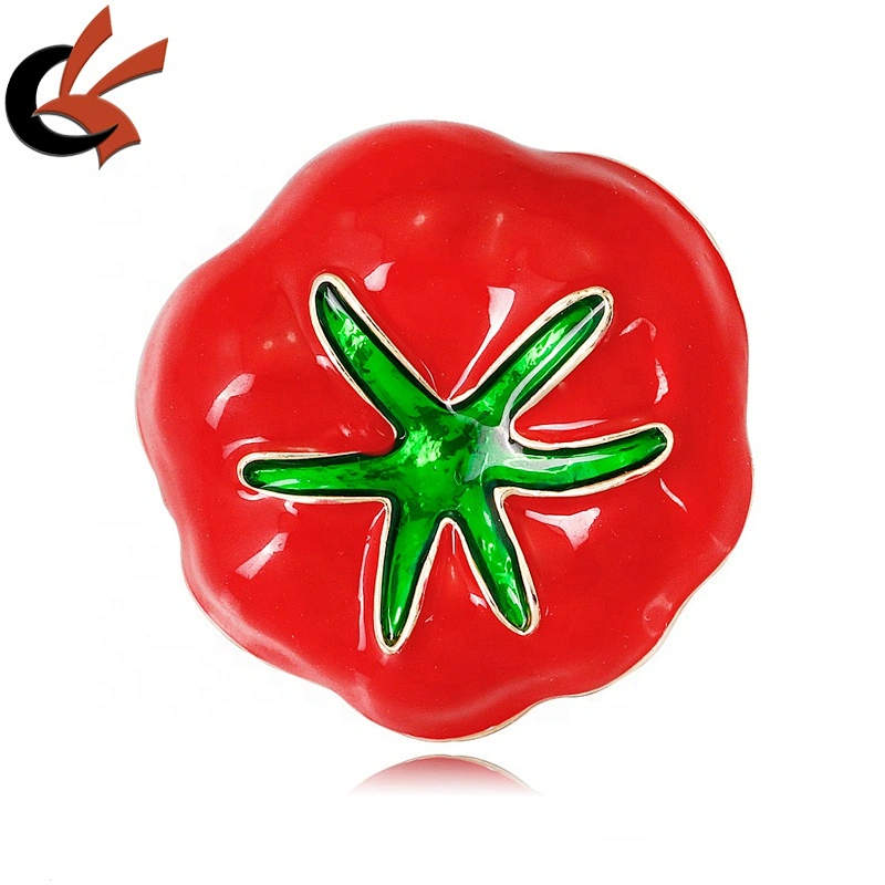 Wholesale Halloween Enamel Cartoon Tomato Fruit Festival Brooch Pins