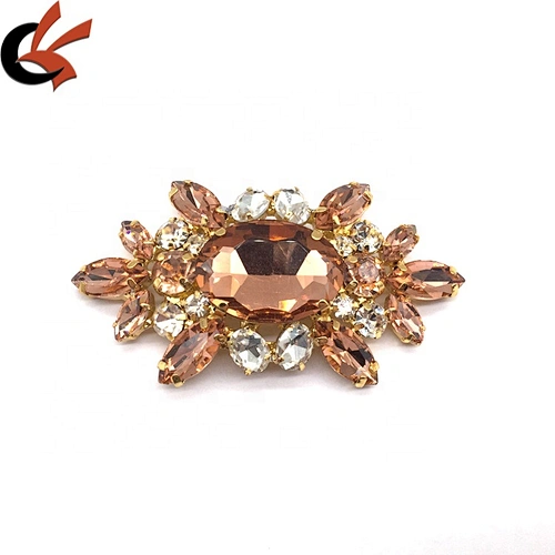 Factory bulk women shoes jewelry champagne shoes rhinestone buckle jewel custom shoe clip