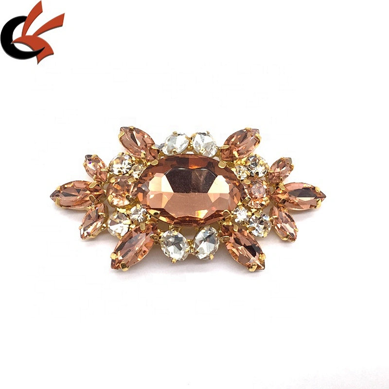 Factory bulk women shoes jewelry champagne shoes rhinestone buckle jewel custom shoe clip