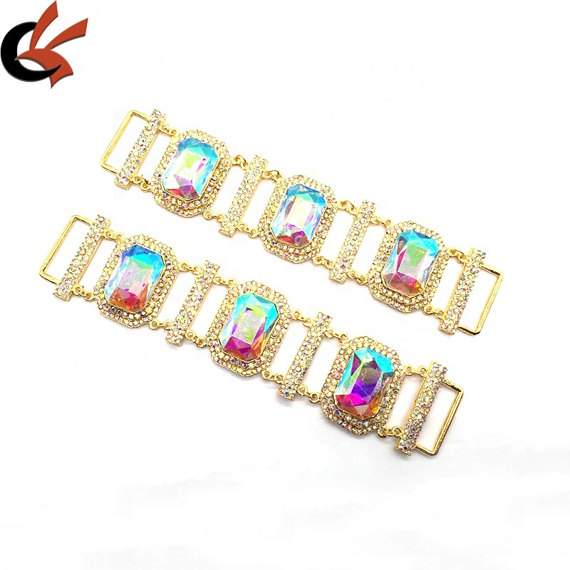 (20 sets/lot)2020 Hot Sale Fashion One Set Style Swimsuit Accessory Metal Glass Crystal AB Jewelry Bikini Connectors