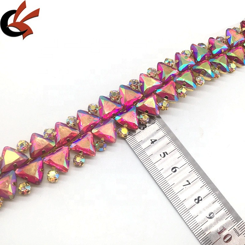 2021 New Arrival AB Crystal Beads Bridal Rhinestone Trim For Decorative Wholesale Fancy Dress