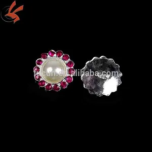 bridal embellishment flat back rhinestone pearl button