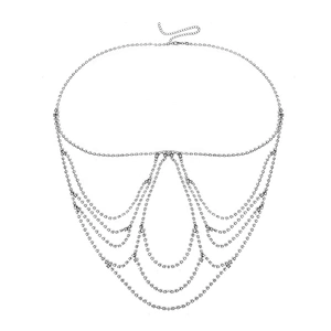 Hot Selling Rhinestone Jewelry Diamond Swimwear Accessories Rhinestone Claw Chain Body Bikini Clothing Chain