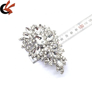 new arrival dress decoration gold and silver plated crystal brooch for hat dress decoration