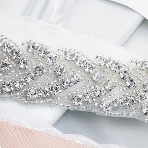 Rhinestones Bridal Sash Wedding Dress Sash Beaded Belt Crystal Waist Belt