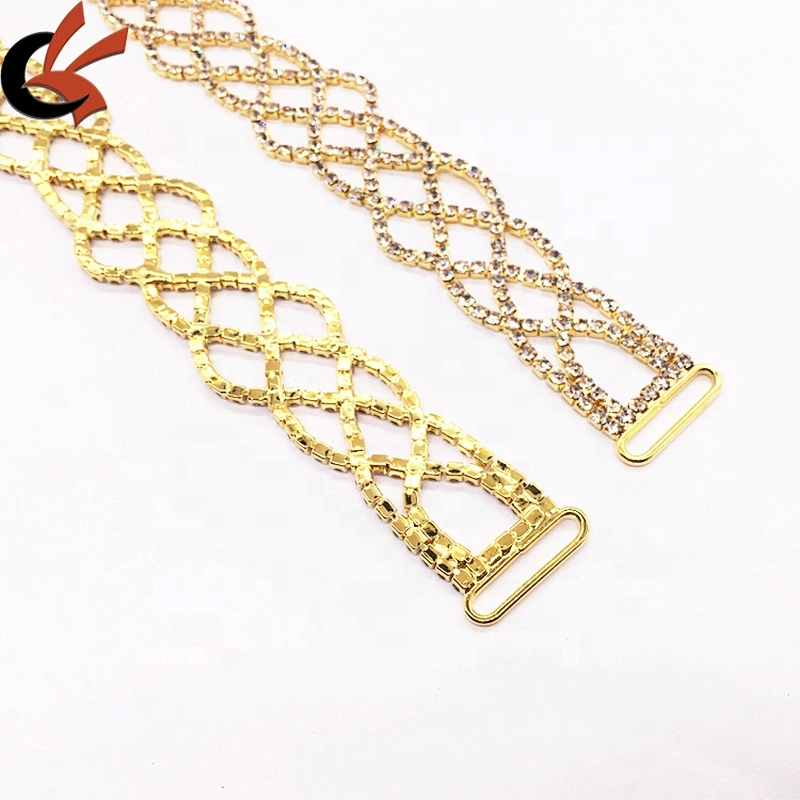 Wholesale Fashion Summer Gold Plated Net Ladder Bottom Bikini Connector For Swimsuit Competition