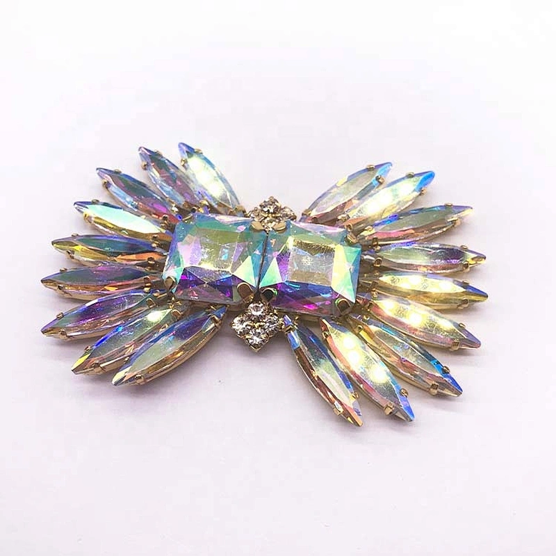 Decorative Crystal AB Rhinestone Shoe Buckle Accessories Buckle for Women Shoes