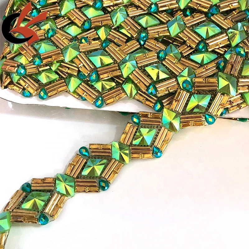 Unique design Heat Transfer Designs Hot Fix Rhinestone Tape Crystal Ribbon Trim