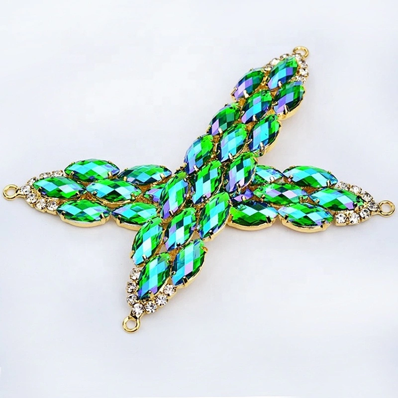 Custom rhinestone diamond garment accessories applique trimming wholesale