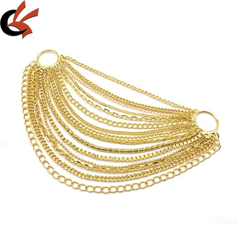 Fashion Wholesale New Design Bikini Connectors Gold Cycle Chain Bikini Connector For Top Swimsuit