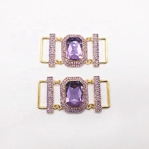 Fashion Diamante Full Crystal Big Lavender Jewelry Rhinestone Bikini Sets Top & Hip Swimwear Connector