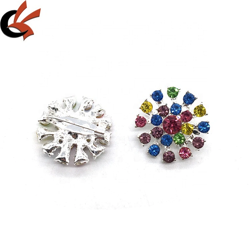 Rhinestone Designer Charms Factory Wholesale Fashion Cheap Assorted Colours Button Pin Brooch