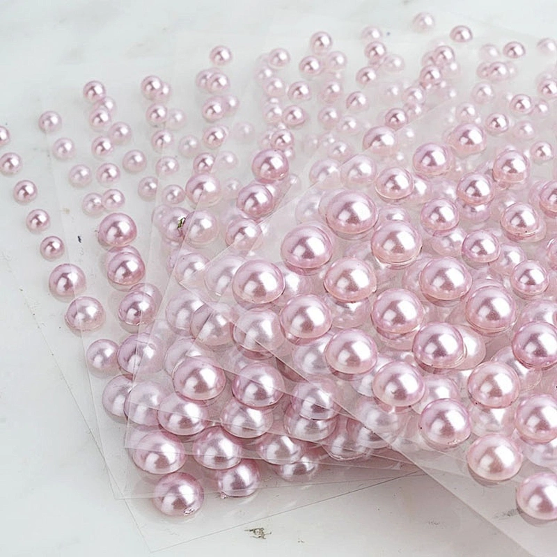 99 Pcs Multi-sized Self Adhesive Pearl Rhinestone DIY Stickers