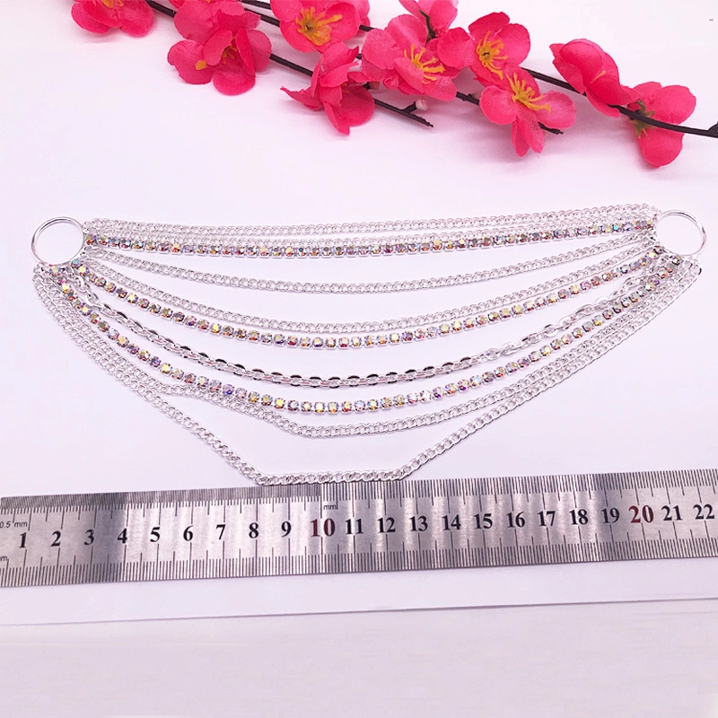 2021 New design Crystal  swimwear buckle swimwear connector for swimwear accessories