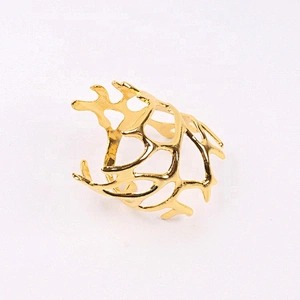wedding restaurant decoration 2020 stocked stainless steel lightweight gold table napkin ring