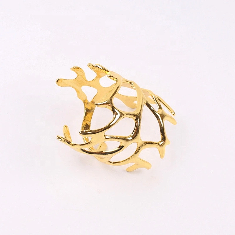 wedding restaurant decoration 2020 stocked stainless steel lightweight gold table napkin ring