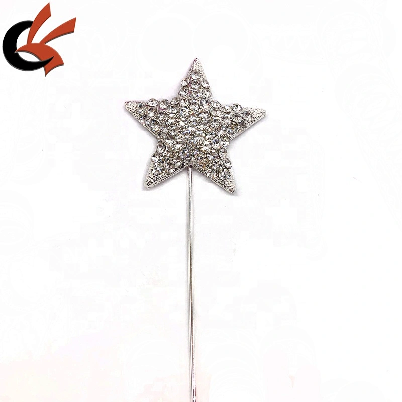 Shining star shape crystal cake topper for wedding cake