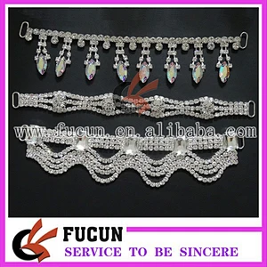 wholesale crystal diamond rhinestone bikini connector for swimwear