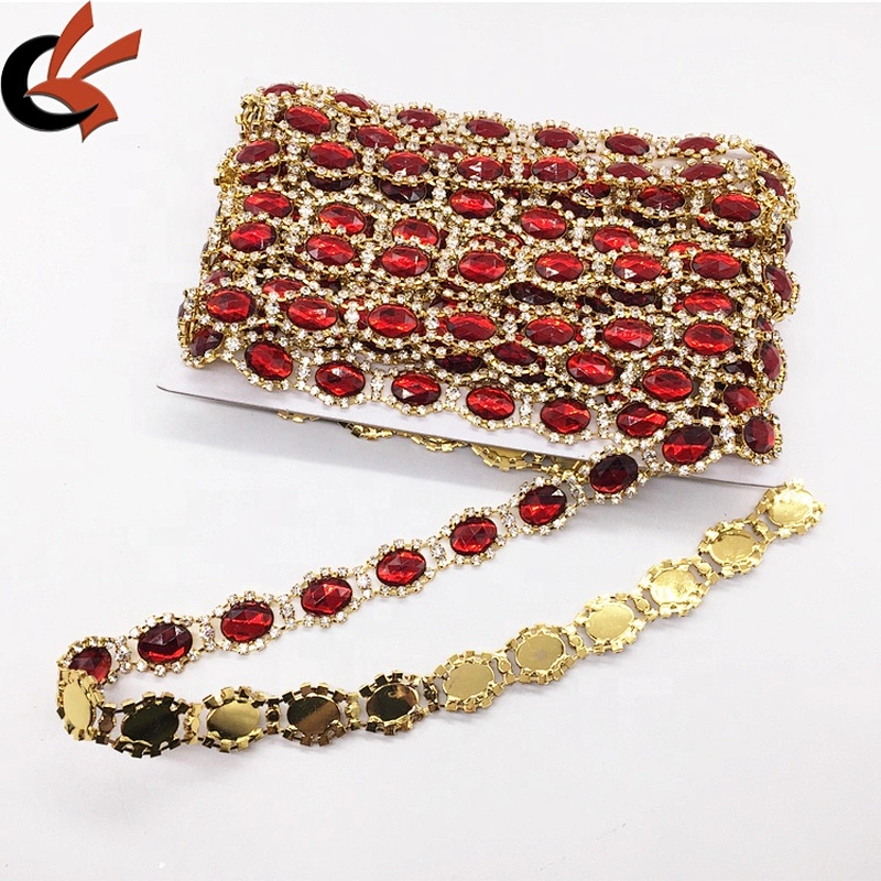 Rhinestones Trimming Type and 888 Crystal Acrylic & Resin Material Rhinestone Chain Trimming