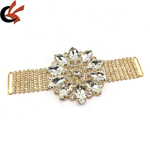 High quality new design wholesale bling rhinestone jewelry bikini salon adjustable loop bikini connector