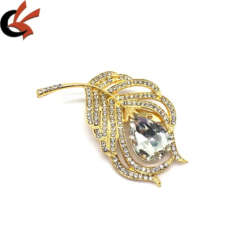 New Making Gold Plumage Jewelry Brooches For Men Women Metal Broches Hijab Pins Accessories