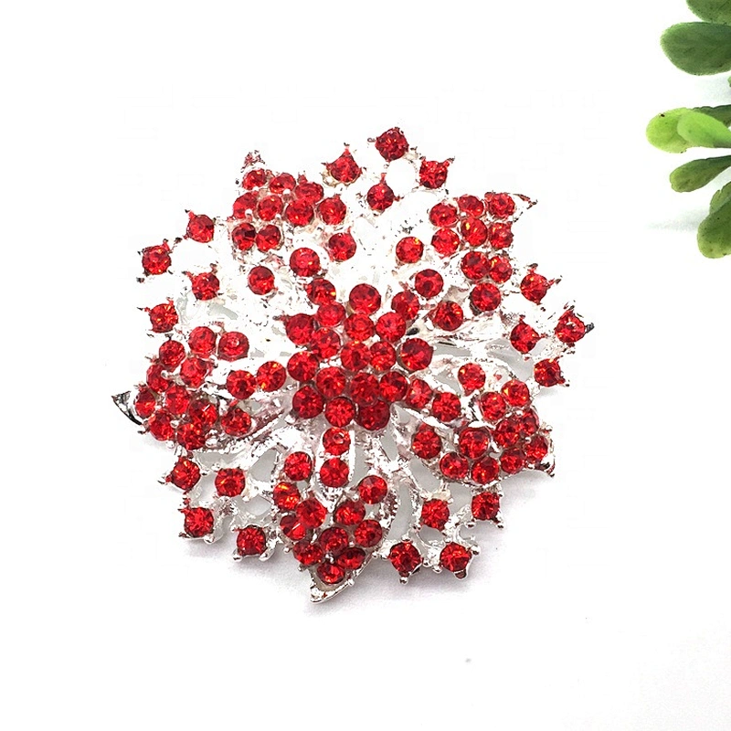 Wholesale New Fashion Colourful Crystal Rhinestone Brooch Bridal Flower Brooch Pin For Bride Wedding