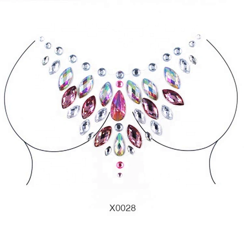 Body gems Nipple Rhinestone Tattoo Festival stickers Nipple Stickers Breast Body Jewelry