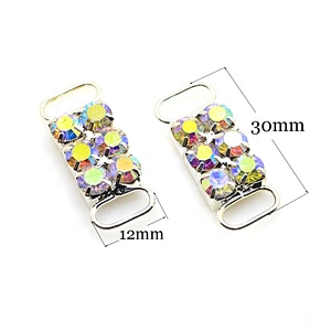 wholesale AB clear rhinestone garment buckles crystal rhinestone bikini connector