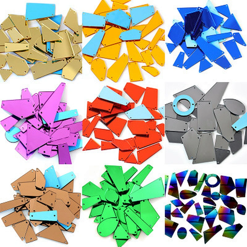 Acrylic flat  Irregular Mirror rhinestone  Sewing On clothing
