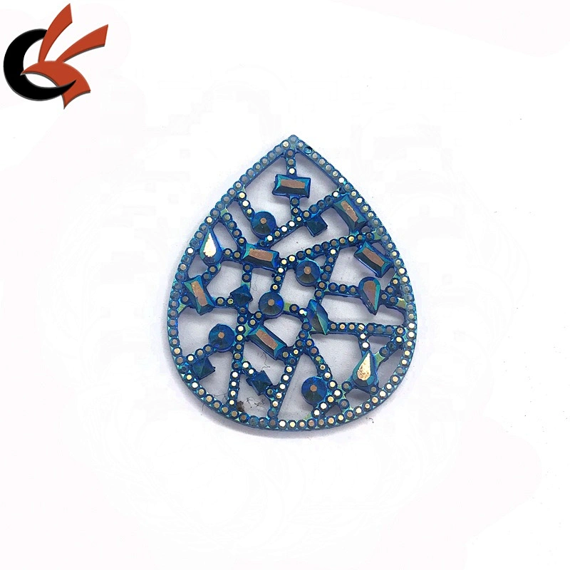 Carnival dress decoration hollow blue AB resin loose rhinestones