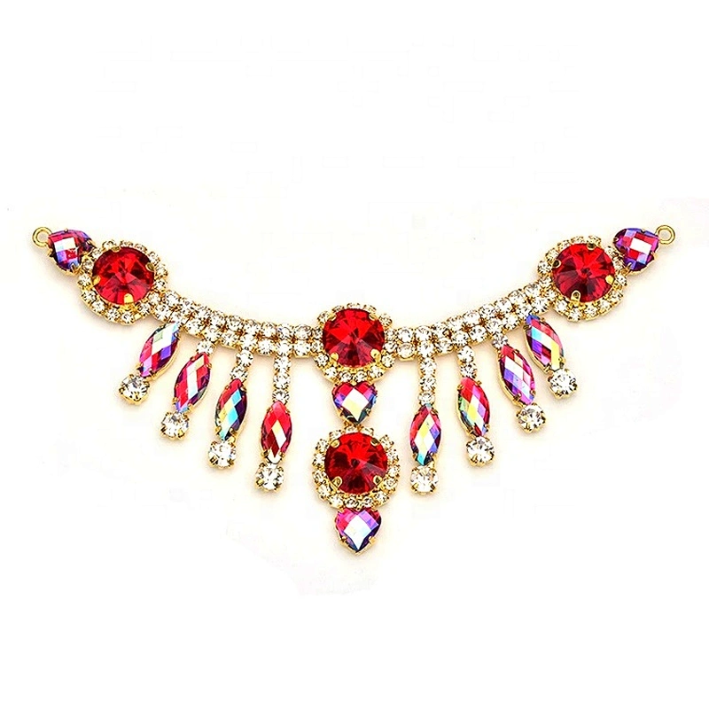 Wholesale fashion rhinestone accessories crystal chain crystal rhinestone for buckle bikini connectors trimmings crafts