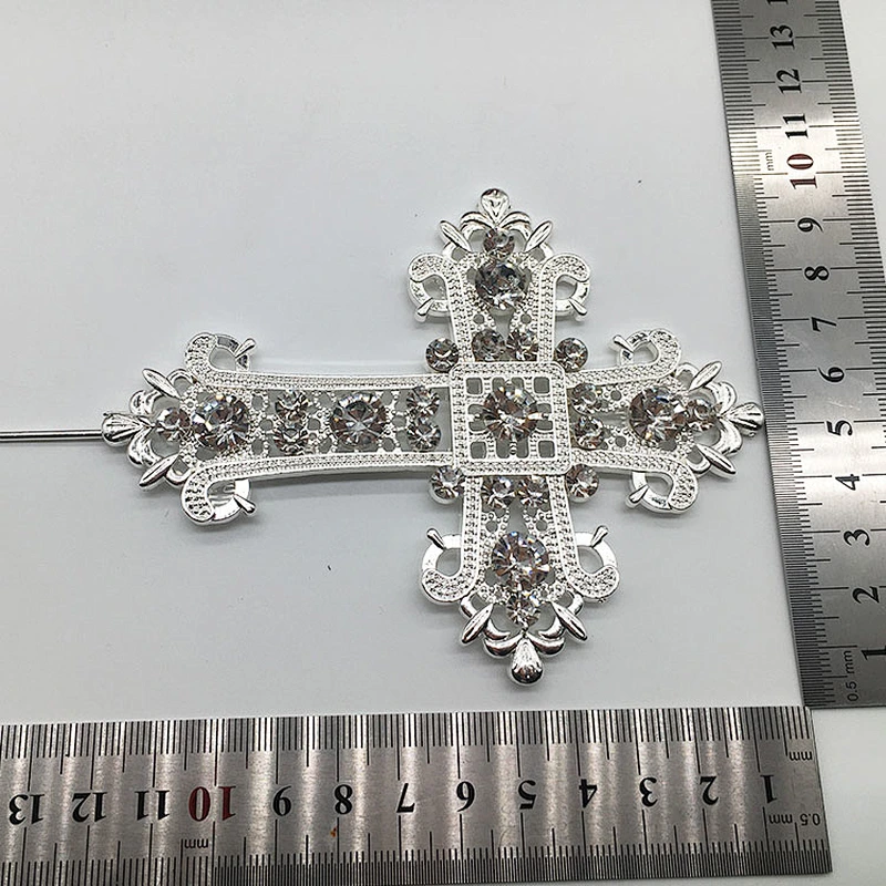 New products 2021 cross style cake topper for Wedding Religious Baptism Christening First Communion Confirmation