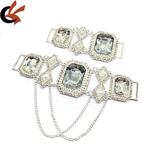 Wholesale Custom Jewelry Bikini Set Russians Style Pendant Rhinestone Charms Metal Bikini Connector For Swimsuit