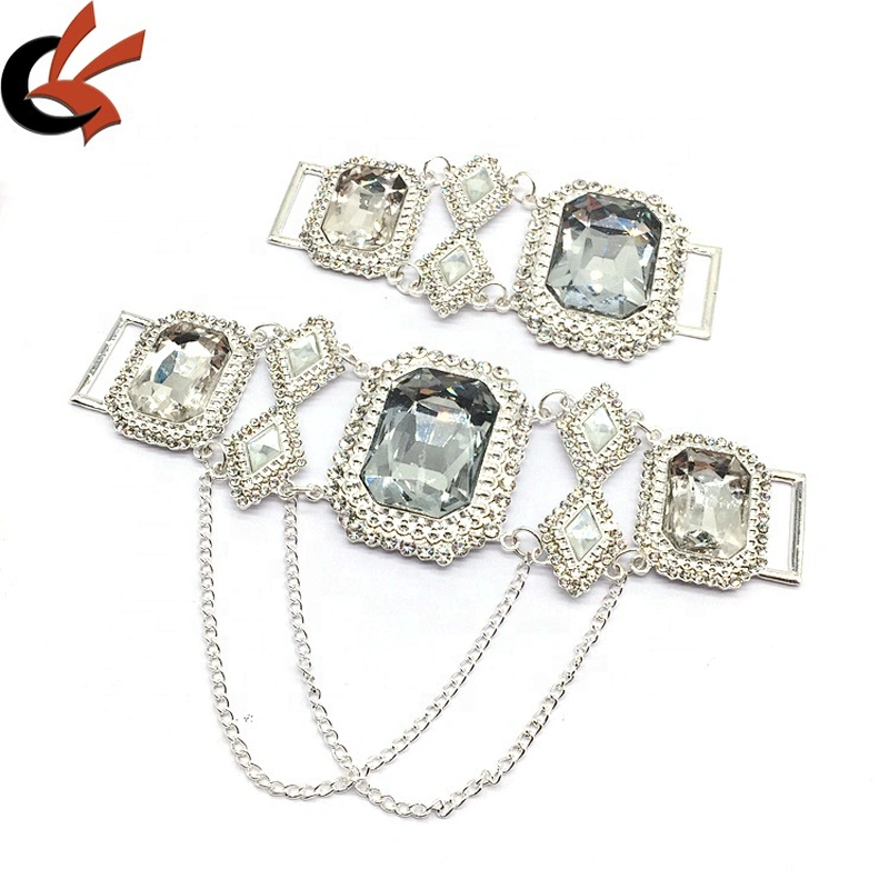 Wholesale Custom Jewelry Bikini Set Russians Style Pendant Rhinestone Charms Metal Bikini Connector For Swimsuit