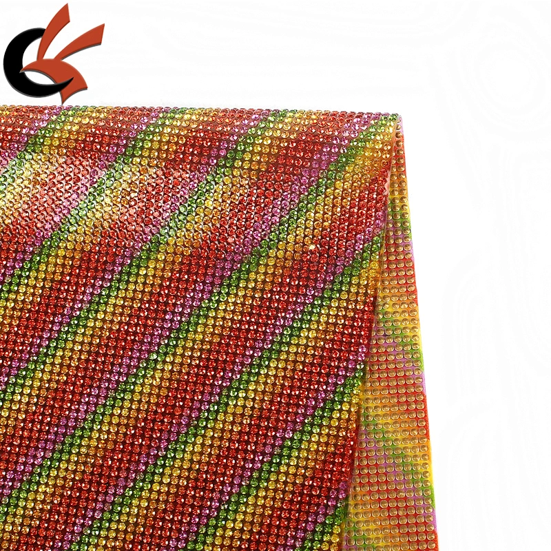 24*40cm various colors crystal Hot Fix resin rhinestone gem mesh