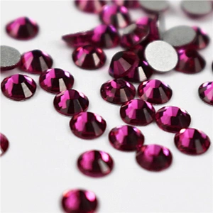 China supplier 1440PCS/pack crystal fuchsia hot fix rhinestone heat transfer strass rhinestone for bikini making