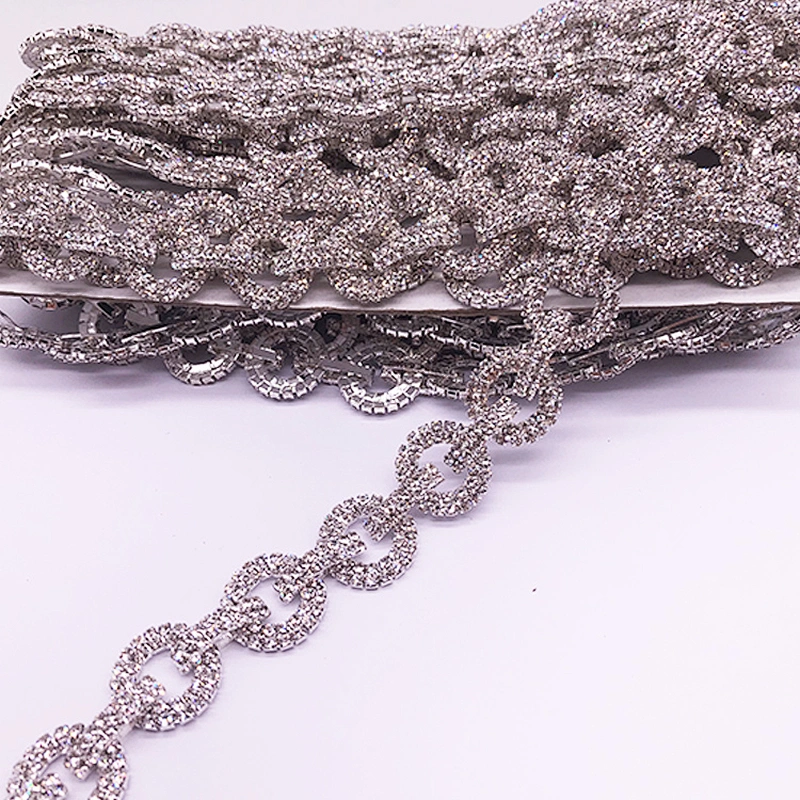 Top quality cadena strass rhinestone trim for clothing