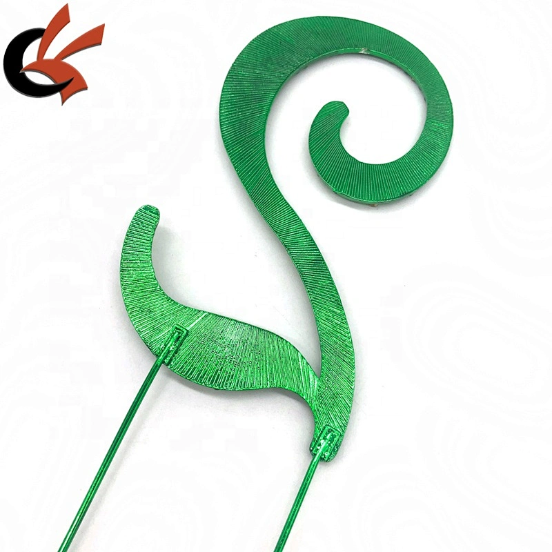 Fashion shining green metal base with green diamante decorative numbers rhinestone cake topper for birthday cake