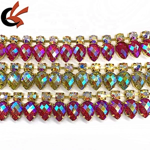 Wholesale unique styles various color to choose bling crystal chain rhinestone trimming