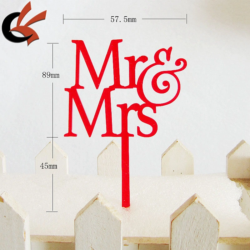 Mr & Mrs Acrylic shinning Wedding Decor Wedding Cake Topper Event Party Cake Decorative