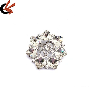 Cheap Top Sell Wholesale Luxury Fashion Glass Crystal Magnet Flower Brooch Pin
