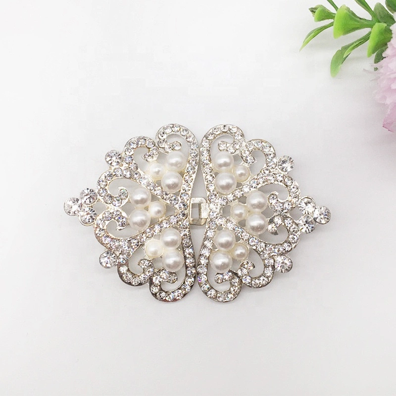 Wedding Factory Supply Crystal Rhinestone Sliders Pearl Buckles For Invitation Card Accessories