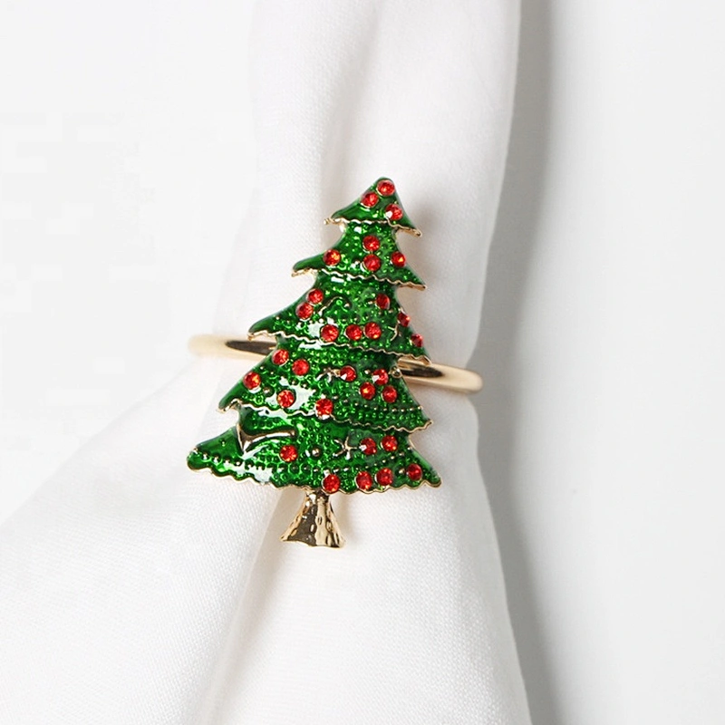 Factory producing European standard classic christmas crafts napkin rings