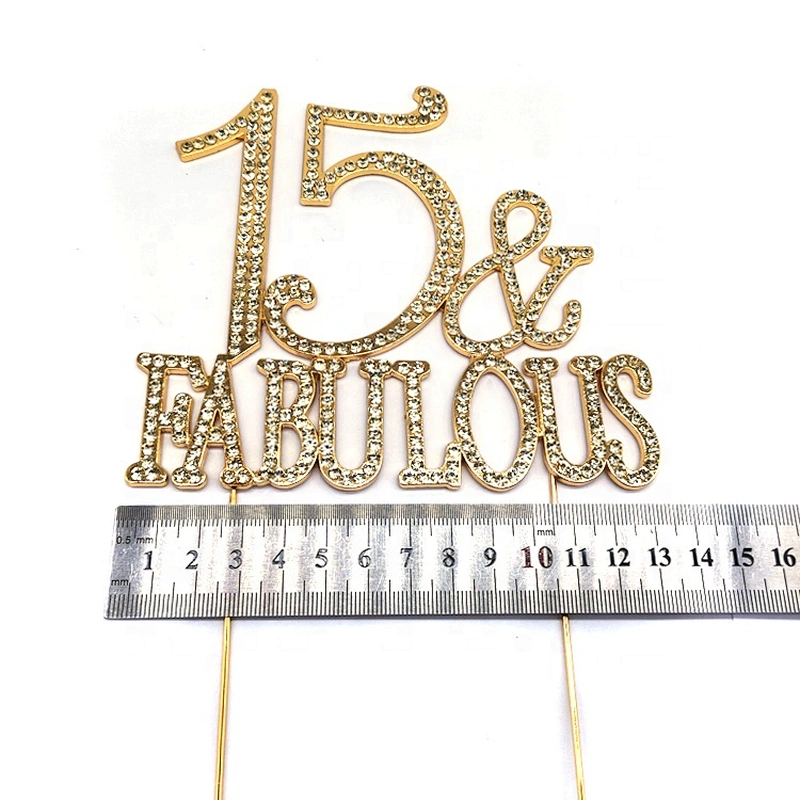 Premium Crystal Rhinestones Gold 15 16 18 40 50 & Fabulous Rhinestone Cake Topper