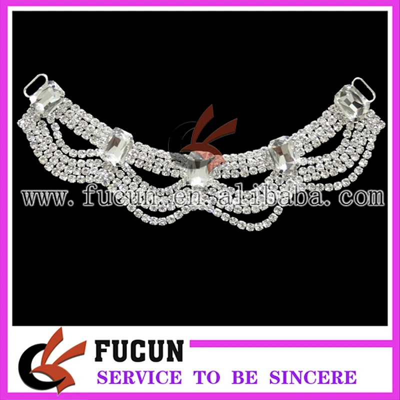 fashion drop crystal strass connector bikini with rhinestones