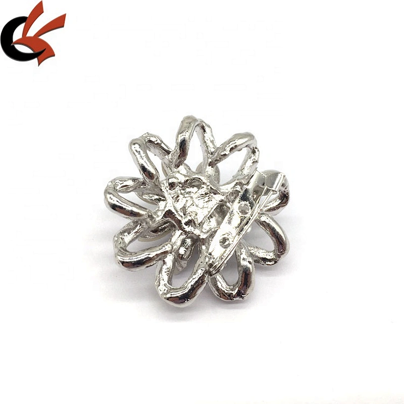 Wholesale cheap lots men suit brooch silk towel female collar crystal brooch pin